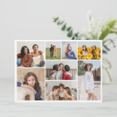 Maak uw eigen 8 foto-collage wenskaart (Staand voorkant)
