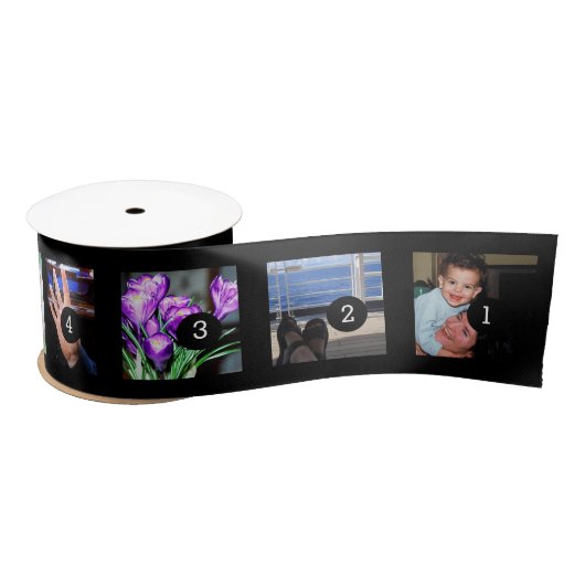 Maak uw eigen 9 foto's + aanpasbare lintkleur lint (Spoel)