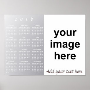 Maak uw eigen aangepaste 2016 foto kalender poster