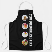 Maak uw eigen aangepaste 4 foto's en tekst op maat schort (Voorkant)