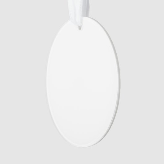 Maak uw eigen aangepaste acryl ovale Ornamenten (voorkant)