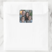 Maak uw eigen aangepaste familiefoto gepersonalise vierkante sticker (Tas)
