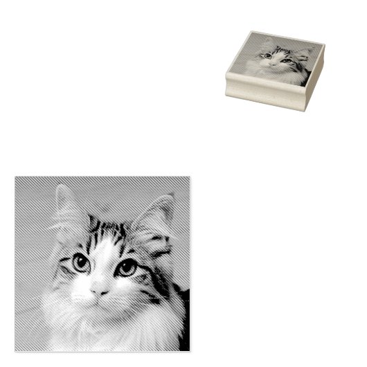 Maak uw eigen aangepaste foto Huisdier Kat Hond Di Rubberstempel (Gestempeld)