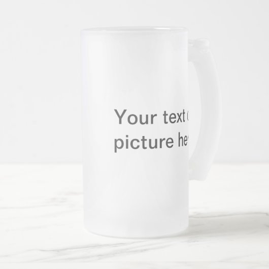 Maak uw eigen aangepaste, gepersonaliseerde glas matglas bierpul (Voorkant rechts)