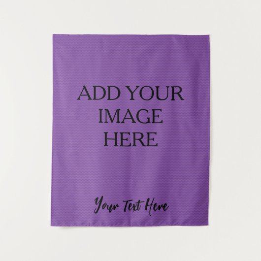 Maak Uw Eigen Aangepaste Lege Paarse Wandkleed (Voorkant)