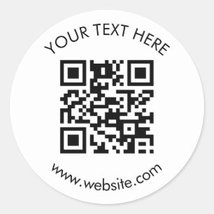 Maak uw eigen aangepaste QR-code Ronde Sticker