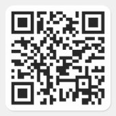 Maak uw eigen aangepaste QR-code websiteadres URL Vierkante Sticker (Voorkant)