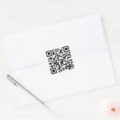 Maak uw eigen aangepaste QR-code websiteadres URL Vierkante Sticker (Envelop)
