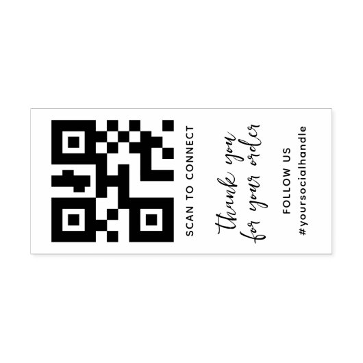 Maak uw eigen aangepaste QR-promotiecode Rubberstempel (Afrduk)