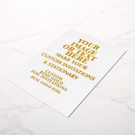 Maak uw eigen aangepaste Roos Gold op maat Folie Uitnodiging (Gedraaid)