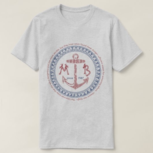 Maak uw eigen  anker-anker-anatomische monogram t-shirt (Design voorkant)