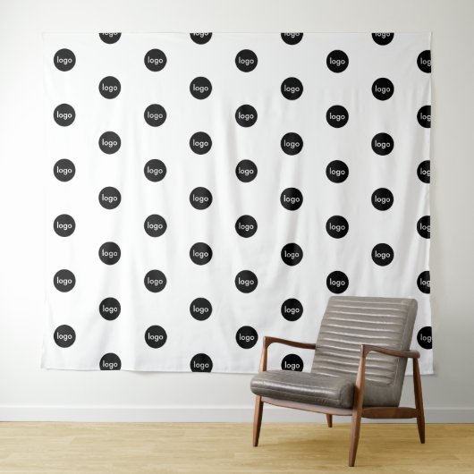 Maak uw eigen bedrijfslogo  wandkleed (In Situ (horizontaal))