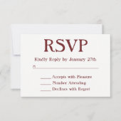 Maak uw eigen Bourgogne en witte RSVP (Voorkant)