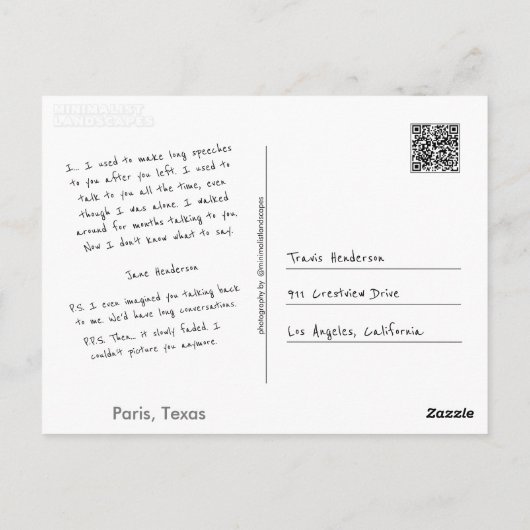 Maak uw eigen briefkaart (Achterkant)