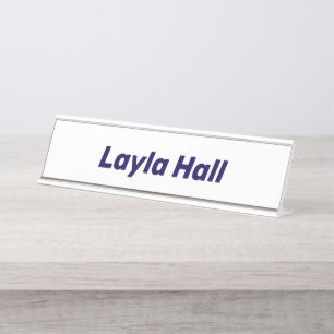 Maak Uw Eigen Bureaunaambord (5 cm x 20 cm) Zilver Bureau Naambordje
