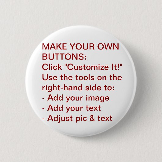 Maak uw eigen Buttonnen Ronde Button 5,7 Cm (Voorkant)