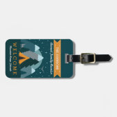 Maak uw eigen Camping Mountain buitenavontuur Bagagelabel (Voorkant horizontaal)