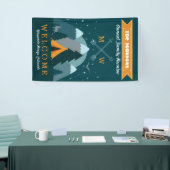 Maak uw eigen Camping Mountain buitenavontuur Spandoek (Beurs)