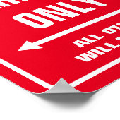 Maak uw eigen douane het PARKEREN SLECHTS posters  (Hoek)