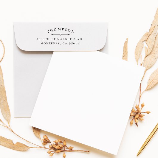 Maak uw eigen elegante klassieke retouradres  zelfinktende stempel