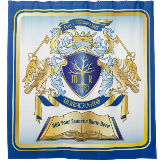 Maak uw eigen embleekboomstructuurcode gekweekt go douchegordijn (Voorkant)