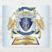 Maak uw eigen embleekboomstructuurcode gekweekt go likeurfles etiket (Enkel label)