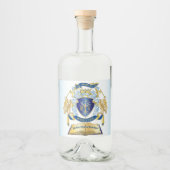 Maak uw eigen embleekboomstructuurcode gekweekt go likeurfles etiket (Voorkant)