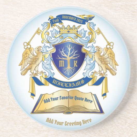Maak uw eigen embleekboomstructuurcode gekweekt go zandsteen onderzetter (Voorkant)