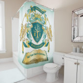 Maak uw eigen embleke boomstructuurcode gekroonde  douchegordijn (In situ)