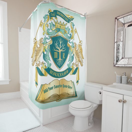 Maak uw eigen embleke boomstructuurcode gekroonde  douchegordijn (In situ)