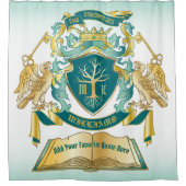 Maak uw eigen embleke boomstructuurcode gekroonde  douchegordijn (Voorkant)