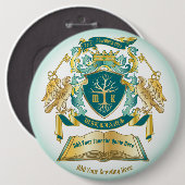 Maak uw eigen embleke boomstructuurcode gekroonde  ronde button 6,0 cm (Voorkant /achterkant)