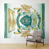 Maak uw eigen embleke boomstructuurcode gekroonde  wandkleed (In Situ (horizontaal))
