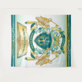 Maak uw eigen embleke boomstructuurcode gekroonde  wandkleed (Voorkant (horizontaal))