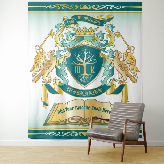 Maak uw eigen embleke boomstructuurcode gekroonde  wandkleed (In situ)