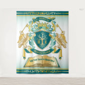 Maak uw eigen embleke boomstructuurcode gekroonde  wandkleed (Voorkant)