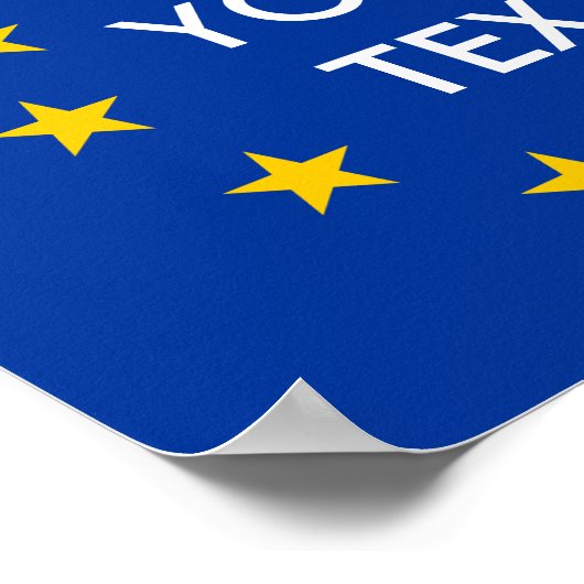 Maak uw eigen EU-vlag posters (Hoek)