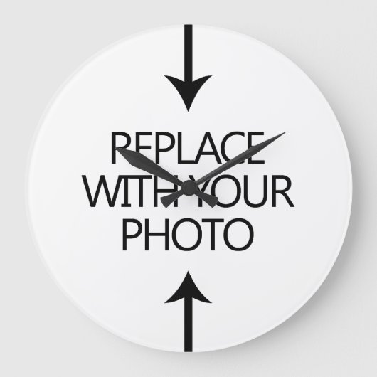 Maak uw eigen foto-wandklokken grote klok (Voorkant)