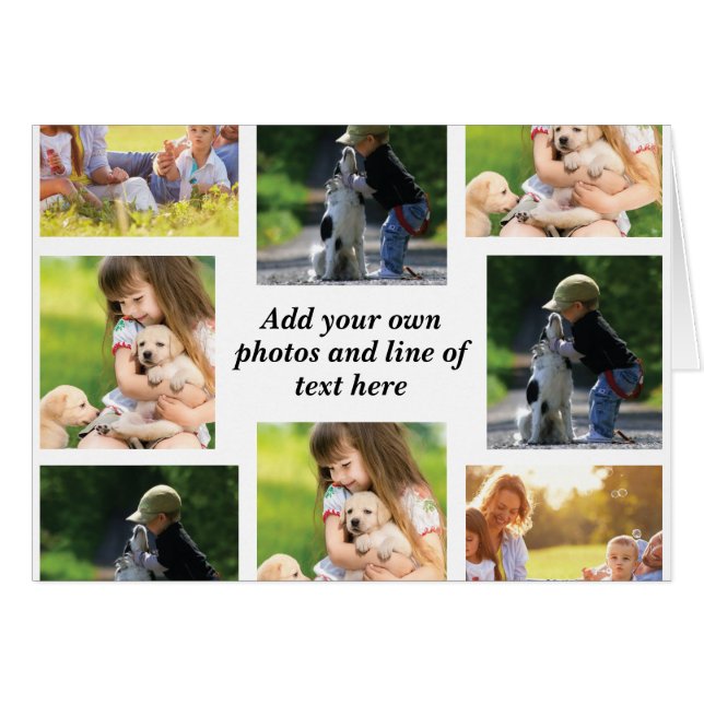 Maak uw eigen fotocollage en tekst (Voorkant Horizontaal)