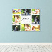 Maak uw eigen fotocollage en tekst canvas afdruk (Insitu (Houten vloer))