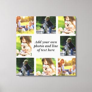 Maak uw eigen fotocollage en tekst canvas afdruk