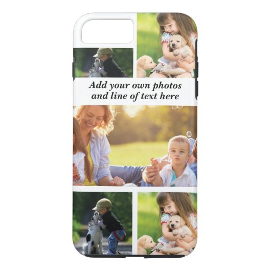 Maak uw eigen fotocollage en tekst Case-Mate iPhone case (Achterkant)