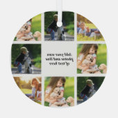 Maak uw eigen fotocollage en tekst glas ornament (Achterkant)