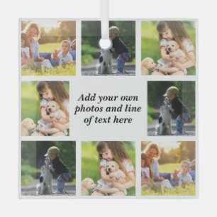Maak uw eigen fotocollage en tekst glas ornament