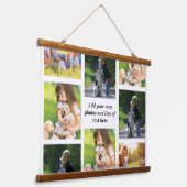 Maak uw eigen fotocollage en tekst hangend wandkleed (Gebogen)