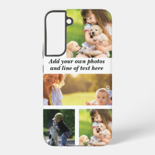 Maak uw eigen fotocollage en tekst samsung galaxy hoesje