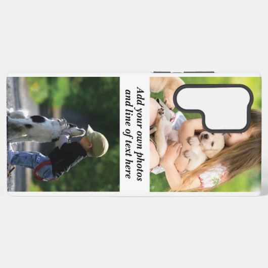 Maak uw eigen fotocollage en tekst samsung galaxy hoesje (Achterkant horizontaal)