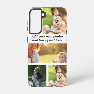 Maak uw eigen fotocollage en tekst samsung galaxy hoesje