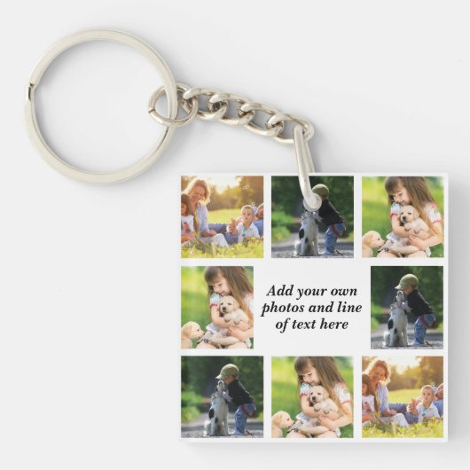 Maak uw eigen fotocollage en tekst sleutelhanger (Voorkant)