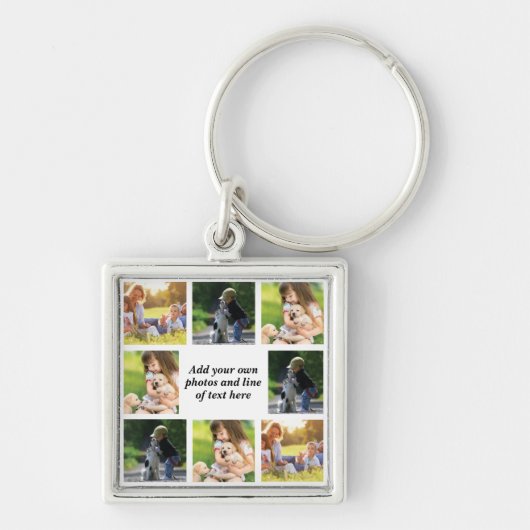 Maak uw eigen fotocollage en tekst sleutelhanger (Voorkant)